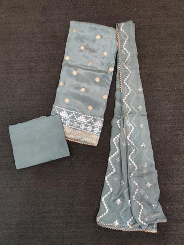 unstitched gota patti suit set - 17680677 - Very Small Image - 1