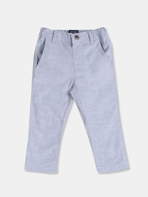 grey cotton casual trouser - 17682041 - Very Small Image - 1