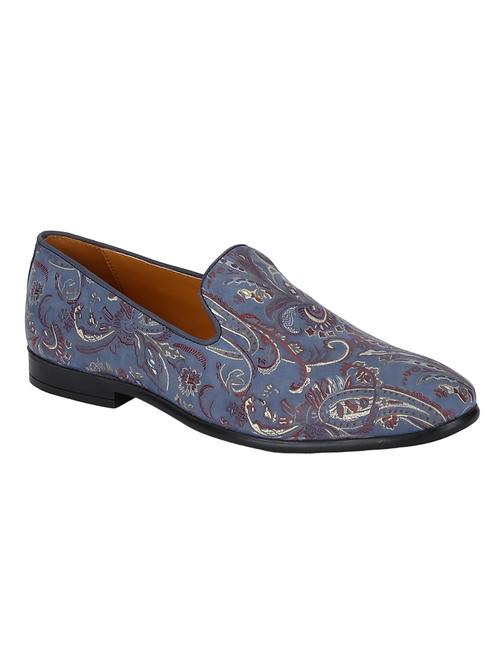 navy leather slip on loafers - 17683648 - Very Small Image - 1