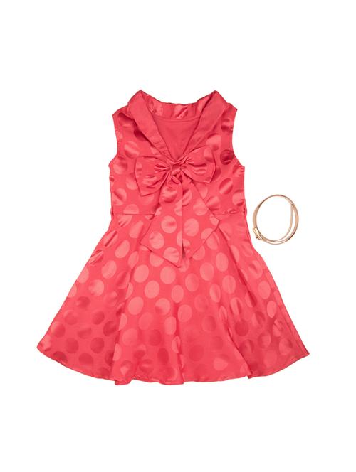red polyester frock - 17685165 - Very Small Image - 1