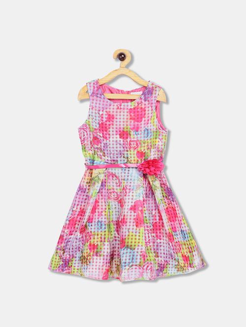 pink printed frock - 17685424 - Very Small Image - 1