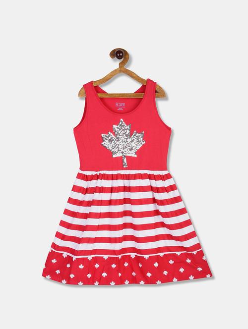 red printed frock - 17685473 - Very Small Image - 1