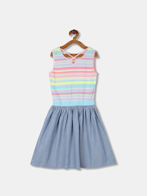 blue striped frock - 17685551 - Very Small Image - 1