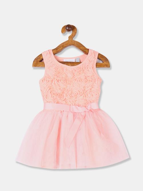 pink polyester frock - 17685663 - Very Small Image - 1