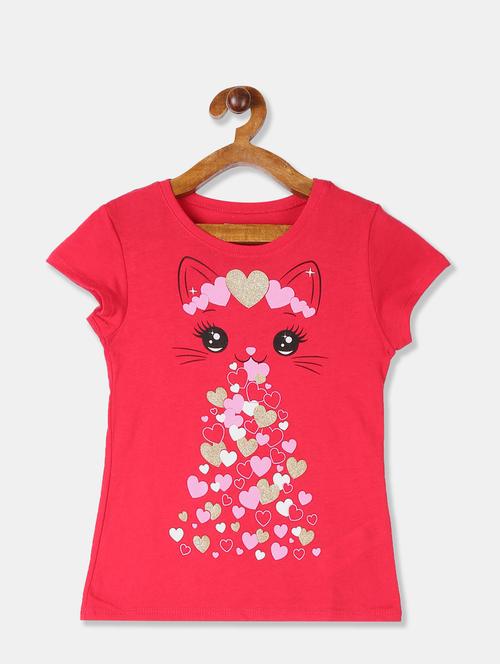 red cotton graphic tee - 17686280 - Very Small Image - 1