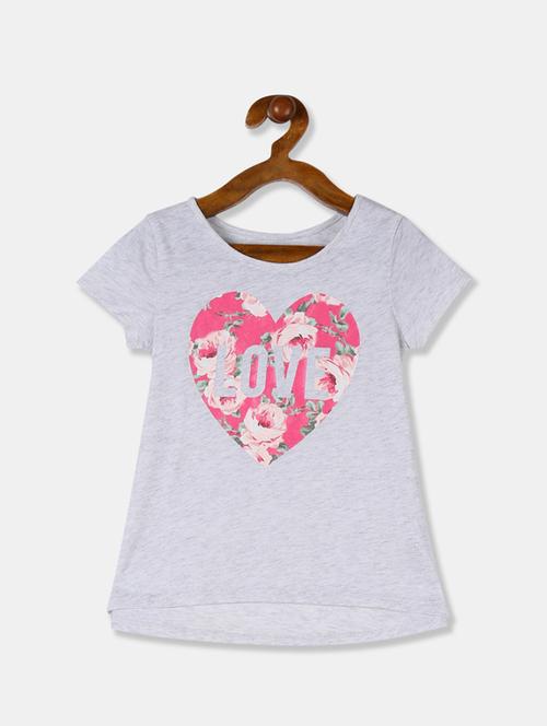 grey cotton graphic top - 17686408 - Very Small Image - 1