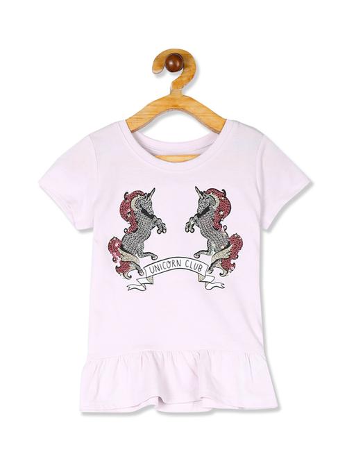 white cotton blend regular tee - 17686476 - Very Small Image - 1