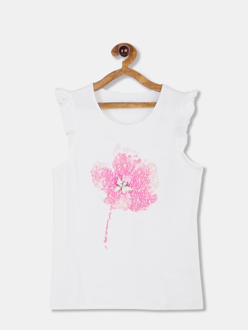 white cotton printed top - 17686551 - Very Small Image - 1