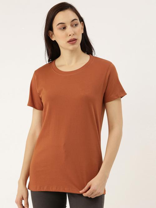round neck solid tee - 17687796 - Very Small Image - 1