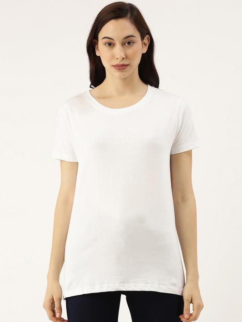 round neck solid tee - 17687805 - Very Small Image - 1