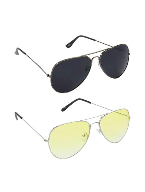 non polarized lens new stylish & eye protection sunglasses combo goggles latest model optical shades chasma for men & women - 17688151 - Very Small Image - 1