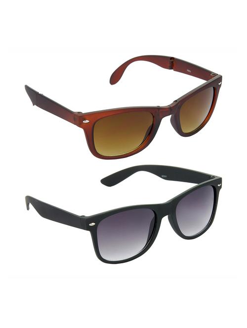non polarized lens new stylish & eye protection sunglasses combo goggles latest model optical shades chasma for men & women - 17688245 - Very Small Image - 1