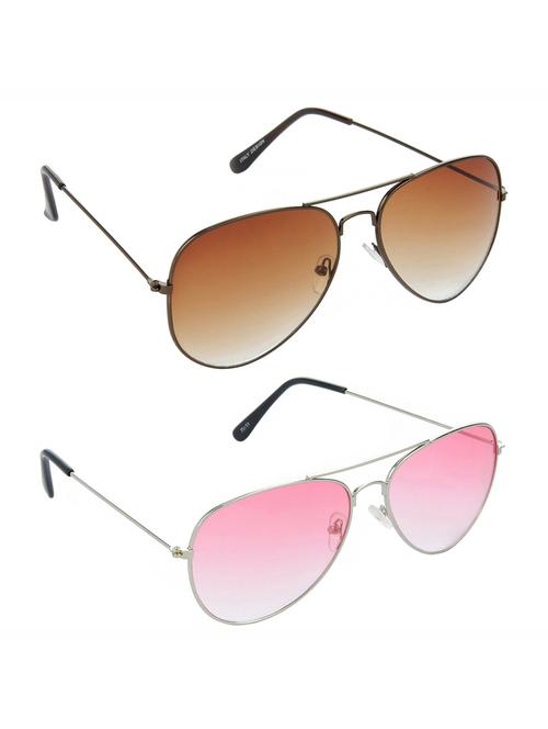 non polarized lens new stylish & eye protection sunglasses combo goggles latest model optical shades chasma for men & women - 17688413 - Very Small Image - 1