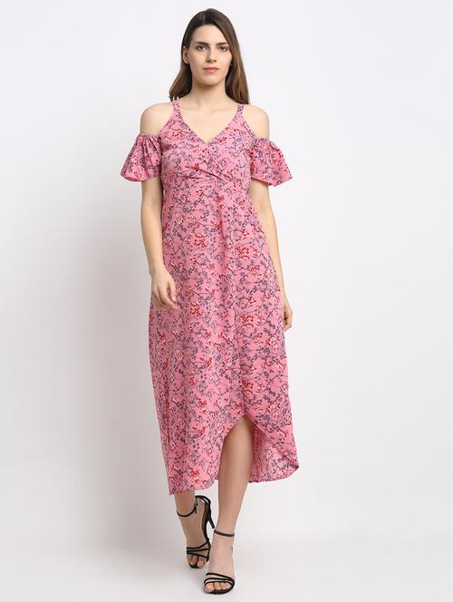cold shoulder floral maxi dress - 17689102 - Very Small Image - 1