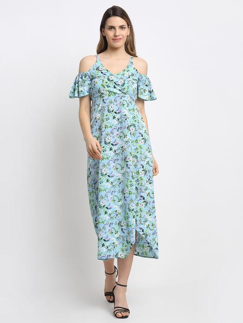 cold shoulder floral dress - 17689107 - Very Small Image - 1