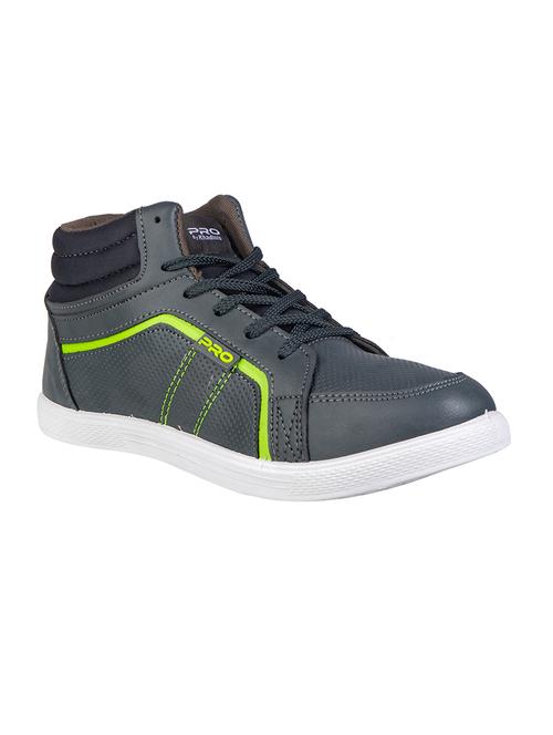 grey synthetic lace up sneakers - 17689199 - Very Small Image - 1