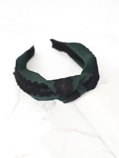 green cotton blend hair band - 17690304 - Very Small Image - 1