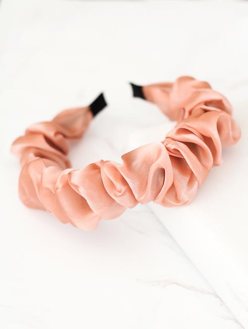 pink cotton blend hair band - 17690324 - Very Small Image - 1