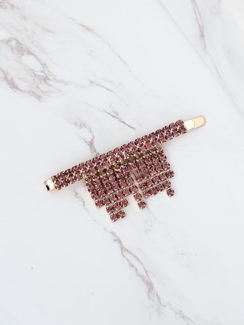 embellished tassels metallic hair pins, hair accessories for women - (maroon color) - 17690330 - Very Small Image - 1