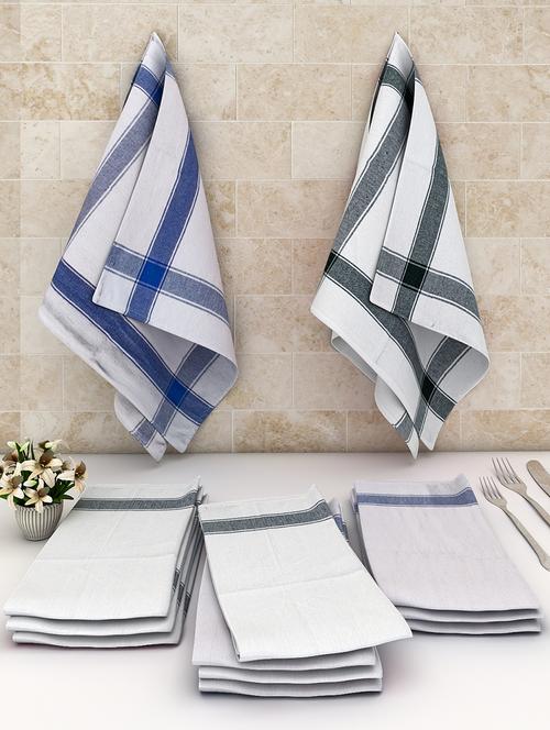 athom trendz glass cloth cotton multipurpose kitchen towel/cleaning cloth 58x58 cm pack of 12 - 17690374 - Very Small Image - 1