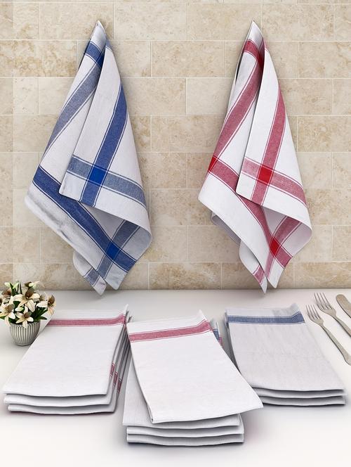 athom trendz glass cloth cotton multipurpose kitchen towel/cleaning cloth 58x58 cm pack of 12 - 17690375 - Very Small Image - 1