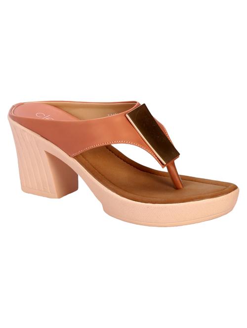 orange synthetic slip on sandals - 17690557 - Very Small Image - 1