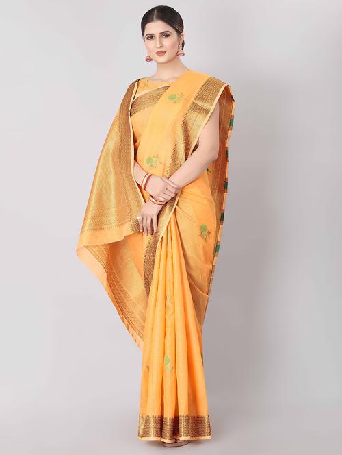 jacquard woven saree with blouse - 17690832 - Very Small Image - 1