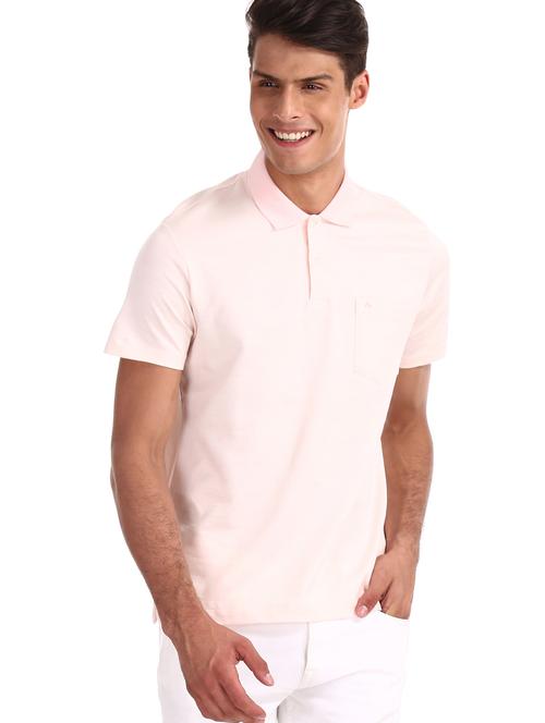pink solid polo t-shirt - 17691362 - Very Small Image - 1