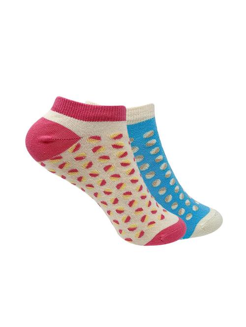 women pack of 2 printed ankle length socks - 17691462 - Very Small Image - 1