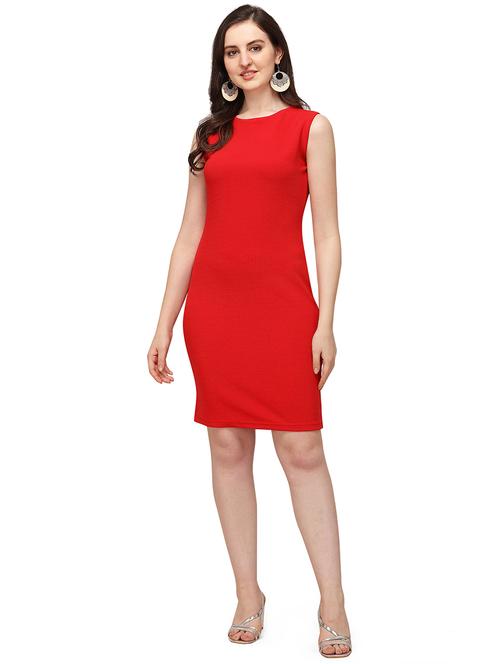 round neck bodycon dress - 17691636 - Very Small Image - 1