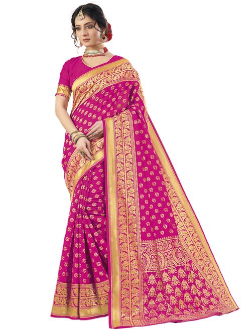 ethnic motifs paithani saree with blouse - 17692009 - Very Small Image - 1