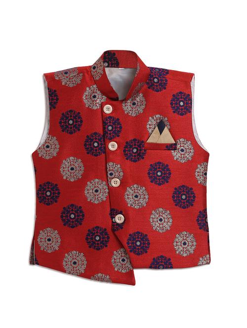 red silk blend waistcoats - 17692070 - Very Small Image - 1