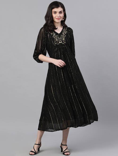 v neck embellished dress - 17692088 - Very Small Image - 1