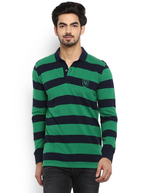 green striped polo t-shirt - 17692218 - Very Small Image - 1