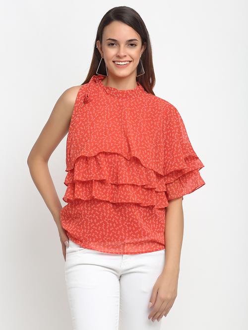 tie up neck layered top - 17692789 - Very Small Image - 1