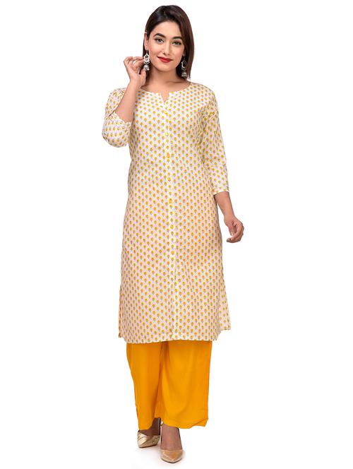 floral kurta palazzo set - 17692842 - Very Small Image - 1