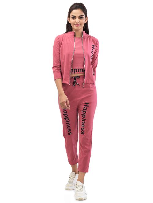 pink printed track suit set - 17692938 - Very Small Image - 1