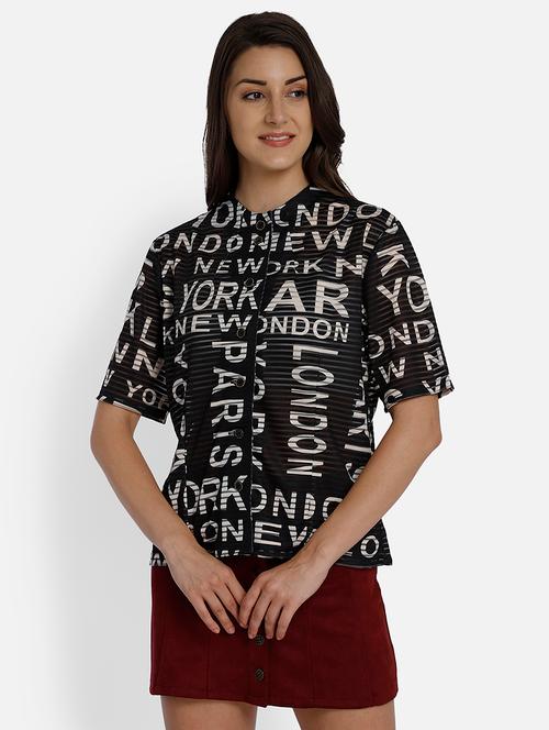 short sleeves printed shirt - 17693217 - Very Small Image - 1