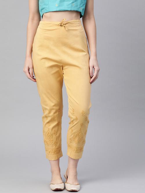 drawstring waist solid trouser - 17693252 - Very Small Image - 1