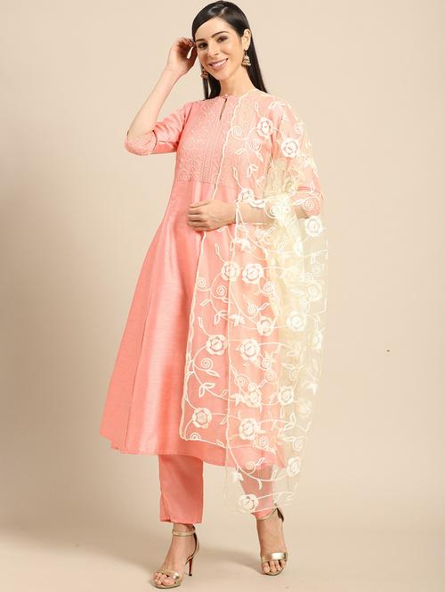 yellow net dupatta - 17693350 - Very Small Image - 1