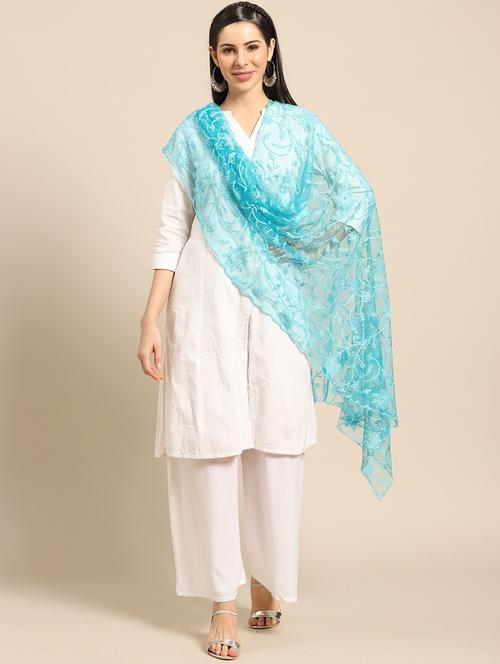green net dupatta - 17693361 - Very Small Image - 1