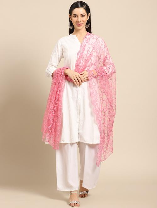 pink net dupatta - 17693368 - Very Small Image - 1