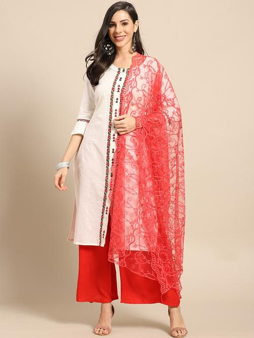 red net dupatta - 17693373 - Very Small Image - 1