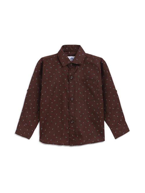 brown polka dot shirt - 17693570 - Very Small Image - 1