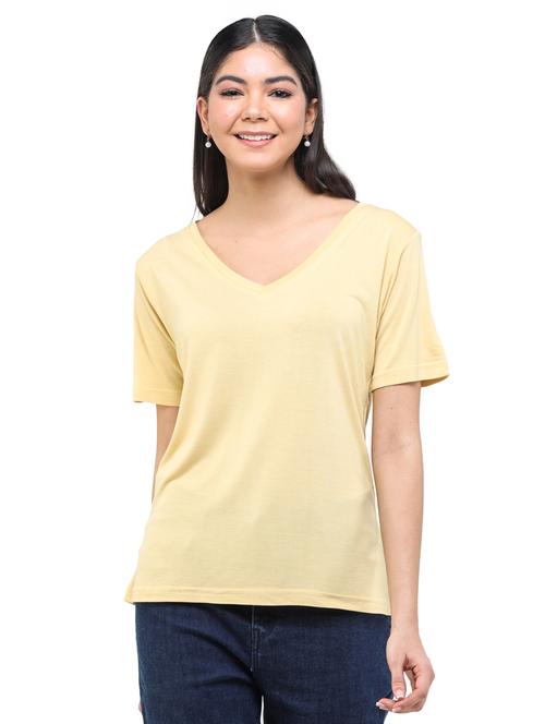 v-neck solid tee - 17693613 - Very Small Image - 1