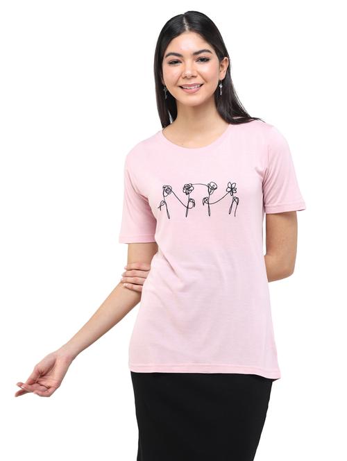 round neck printed tee - 17693620 - Very Small Image - 1