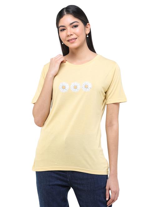 round neck printed tee - 17693622 - Very Small Image - 1