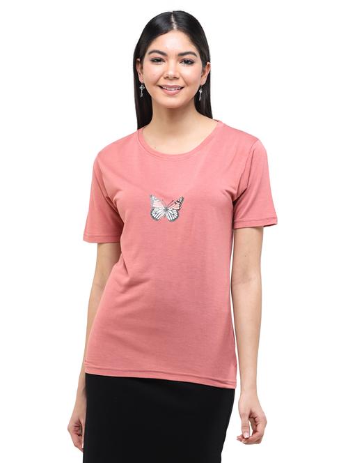 round neck printed tee - 17693636 - Very Small Image - 1