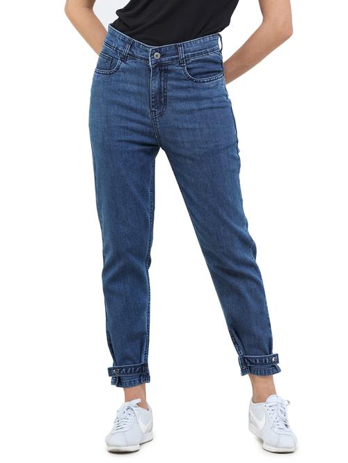 high rise stone washed jean - 17693638 - Very Small Image - 1