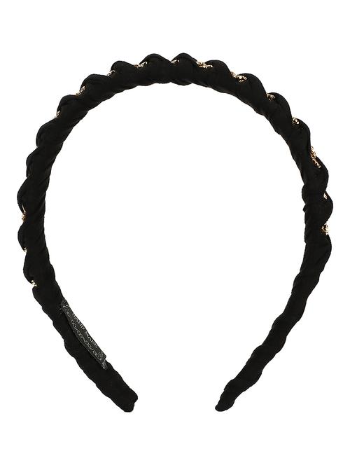 black cotton blend hair band - 17693667 - Very Small Image - 1